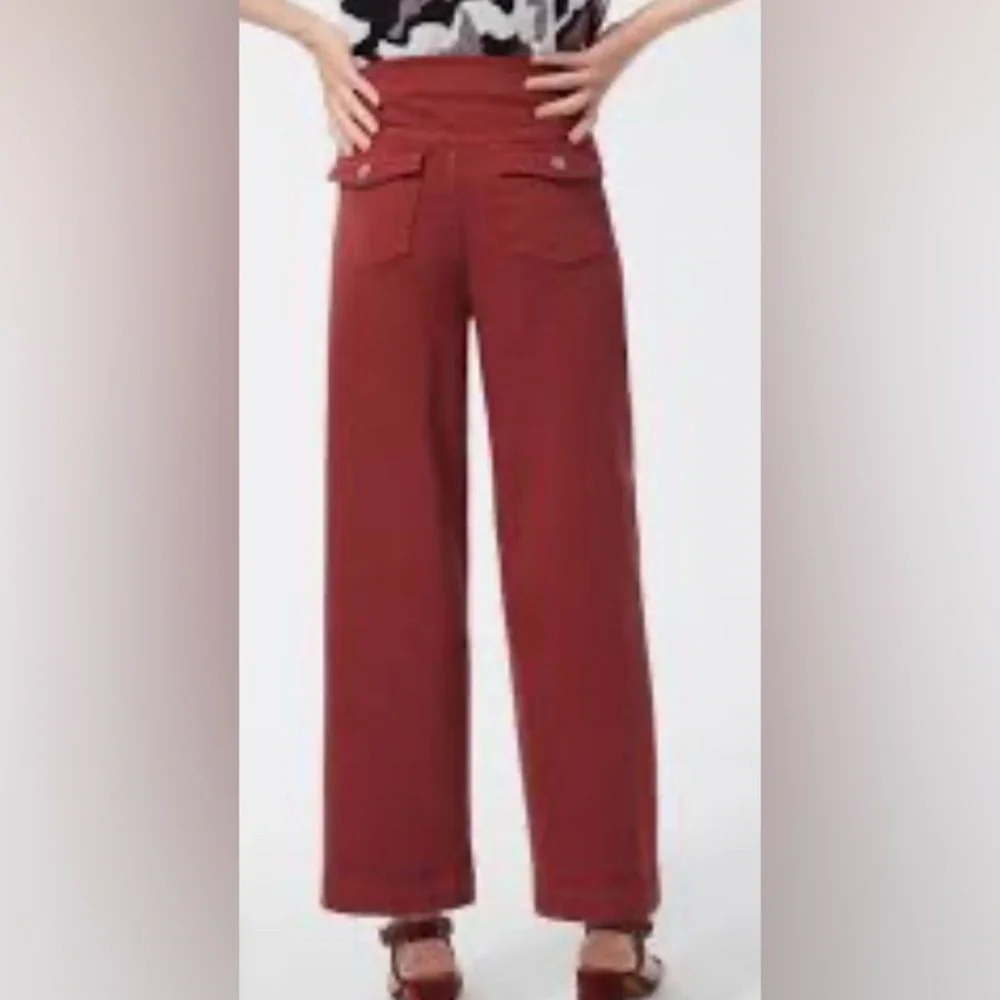 Chico’s Pull-On Wide Leg Ankle Jeans NWT Size 4 US Color Rust - Picture 5 of 11